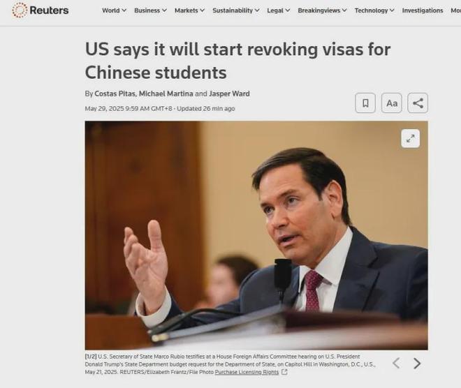 特朗普的签证威胁带来极大不确定性有中国同
